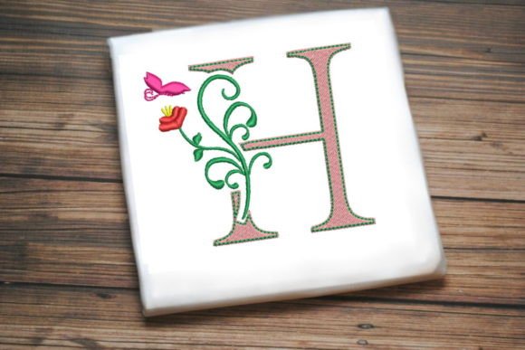 Floral Letter H with Butterfly Review