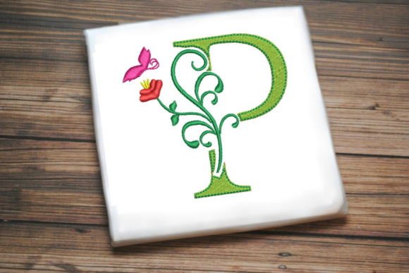 Floral Letter P with Butterfly Review