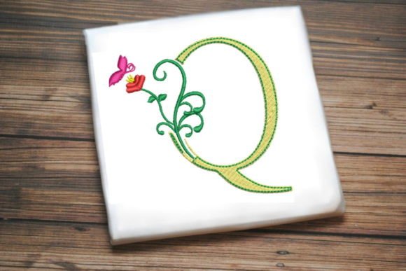 Floral Letter Q with Butterfly Review