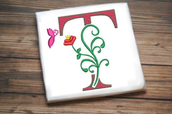 Floral Letter T with Butterfly Review