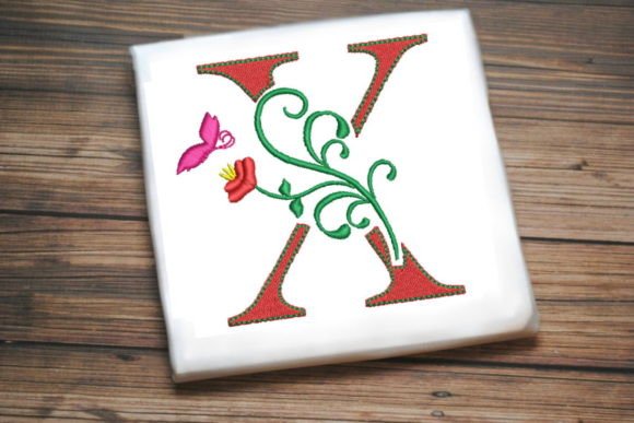 Floral Letter X with Butterfly Review