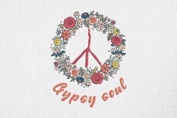 Gypsy Soul Floral Peace Sign Hippie Embroidery Review